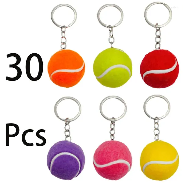 Keychains 30pcs Tennis Keychain Match Gifts Backpack Party Hawaiian Favors Mini Ball