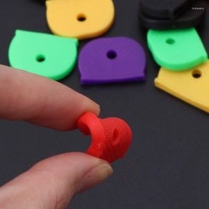 Porte-clés 32 pièces porte-clés étiquettes étiquette ID Silicone codage couleur identifiant couverture 8 couleurs