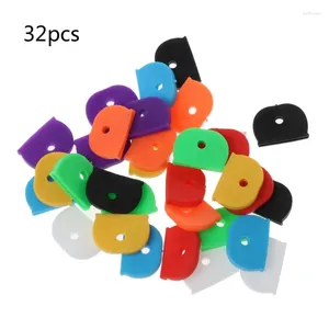 Keychains 32x / Définir pour les clés Clés de maison 8 Couleurs assorties Couvre les balises de couverture identifiant ID d'étiquette SILIC