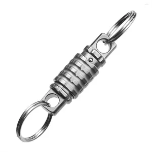 Keychains 360 ° Roterende titaniumlegering Universele sleutelhanger Positionering Lockring Ring Key Keychain-Primary Color