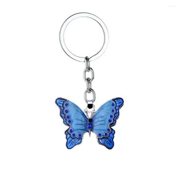 Sleutelhangers 36 stuks blauwe kleur vlinder kristal strass charme hanger sleutelhangers jongen kinderen verjaardagscadeaus sieraden tas sleutelhangers