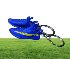 Keychains 3D Mini E Sneaker Keychain Shoes Model Backpack Hanger voor vriendje Verjaardagsfeestje Hoogwaardige Keyring4441287