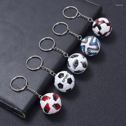Keychains 3D Football Football Imitation en cuir clé Match Match Ball Chains Souvenir Chains qui portent de la chance pour marquer des buts FRED22