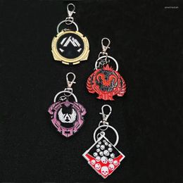 Keychains 4.5 cm Apex Legends Seizoen Master/platina email Pendant Keychain voor mannen die jagen op zee van skeletten metalen sleutelringventilatoren sieraden