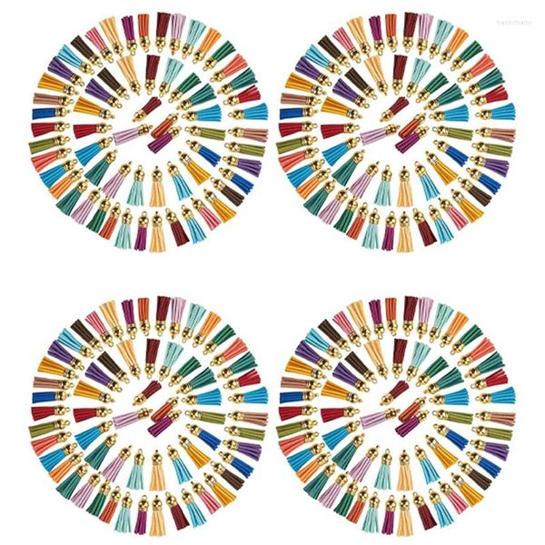 Llaveros 400 piezas llavero borlas borlas de cuero joyería hacer colgantes encanto para suministros de artesanía DIY