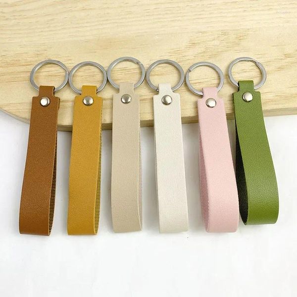 Porte-clés 49 pcs PU cuir porte-clés pendentif cadeau d'affaires accessoires de voiture créatif multi couleur durable porte-clés pour hommes