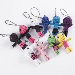 Keychains 4pc Voodoo Doll Key Keying Simple Birthday Gift Gift Ring Accessoires 2024