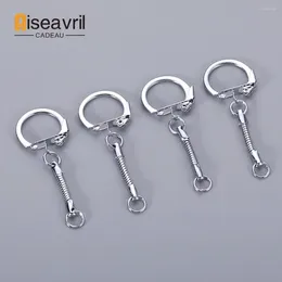 Llaveros 5/10 Uds. Cadenas de serpiente de Metal llaveros hebilla de cadena para accesorios de fabricación de joyas DIY piezas de llavero especiales hechas a mano al por mayor