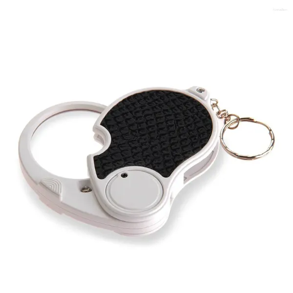 Porte-clés 5 Loupe de commerce Nifying GL avec lampe LED Pocket Nifier Portable Porte-clés pliant