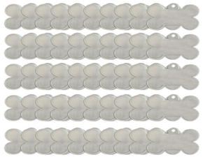 Porte-clés 50 pcs clair acrylique blancs porte-clés collier pendentif transparent s pour les projets de bricolage accessoires en vinyle fournitures de fête 1953572