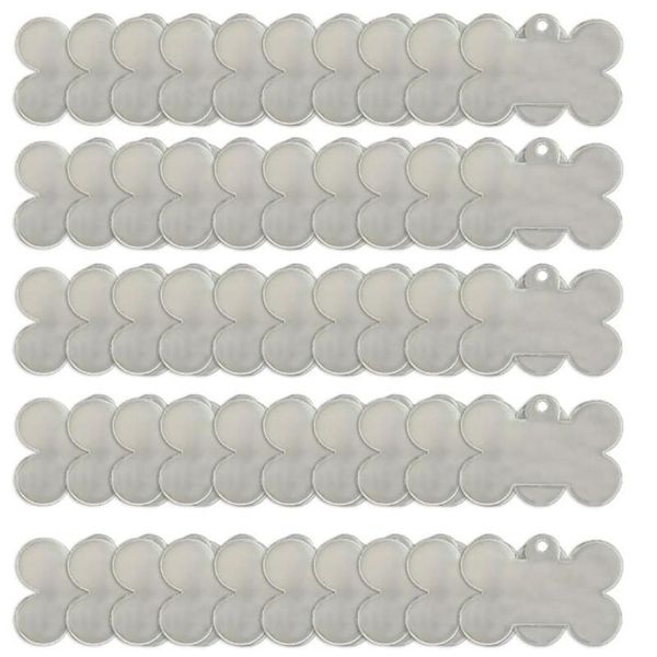 Porte-clés 50 pcs clair acrylique blancs porte-clés collier pendentif étiquettes transparentes pour les projets de bricolage accessoires en vinyle fournitures de fête 2885