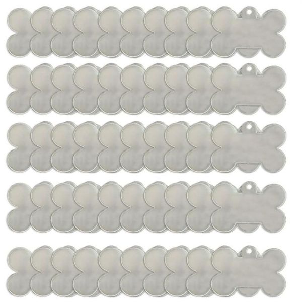 Porte-clés 50 pcs clair acrylique blancs porte-clés collier pendentif étiquettes transparentes pour les projets de bricolage accessoires en vinyle fournitures de fête 232a