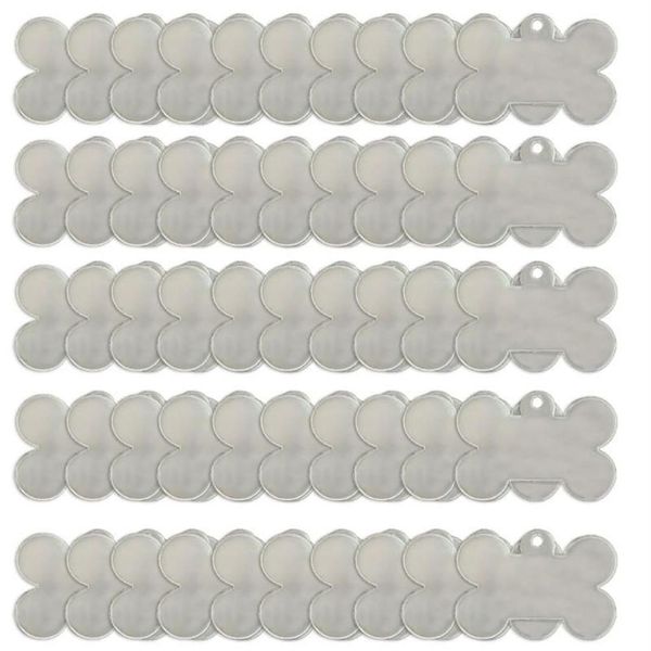 Porte-clés 50 pcs clair acrylique blancs porte-clés collier pendentif étiquettes transparentes pour les projets de bricolage accessoires en vinyle fournitures de fête 278k