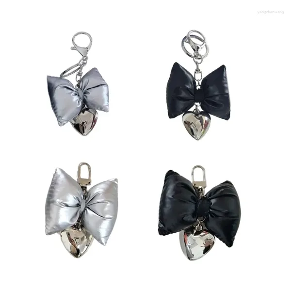 Keychains 50JB Bowknot Teléfono Heart Phone Cordete de muñeca Unisex Bow Mócada Joya colgante