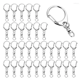 Porte-clés 50x pour porte-clés avec chaîne Silvery D Crochet Split Porte-clés Partie 8mm Jump Rin Drop