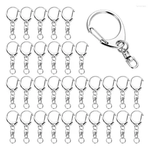 Sleutelhangers 50X voor sleutelhanger met ketting Zilverachtige D-haak Split-sleutelhangerdeel 8 mm Jump Rin Drop