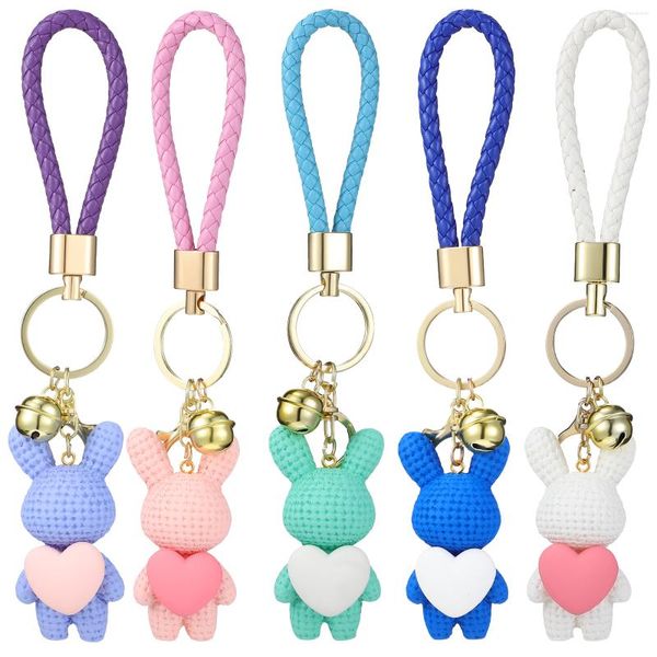 Porte-clés 5pcs Porte-clés Cadeau Party Favors Charms Fluffy Purse Key Rings