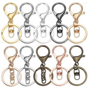 Porte-clés 5 pièces/lot 30mm de Long 65mm fermoir à homard porte-clés crochet pour la fabrication de bijoux trouver porte-clés anneau bricolage chaînes accessoires