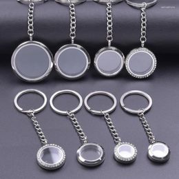 Schlüsselanhänger 5 Teile/los Außengröße 20-40mm Glas Münzhalter Medaillon Anhänger Schlüsselbund Edelstahl Speicherbild Medaillon Schlüsselanhänger Schmuck