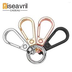 Keychains 5pcs Metal giratorios de la junta tórica de la junta tórica del ojo del gancho del gancho del gancho para el cinturón de bolsas de cuero cinturón de correa del cinturón al por mayor