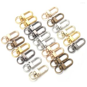 Sleutelhangers 5 stks/pak 12x32mm Legering Metalen Gesp Lente Karabijnhaak Clip Sleutelhanger Voor DIY Sleutels Camping Accessoires groothandel