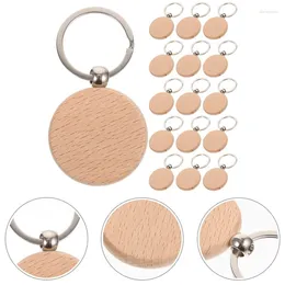 Porte-clés 5pcs porte-clés en bois pour femmes hommes porte-clés