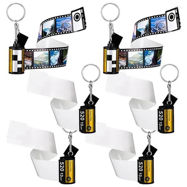 Keychains 6 PCS SUBLIMATION Cámara Roll Roll Kit con llave de llave de imagen de 15 Pos para regalos de cumpleaños de memoria Crafts Diy