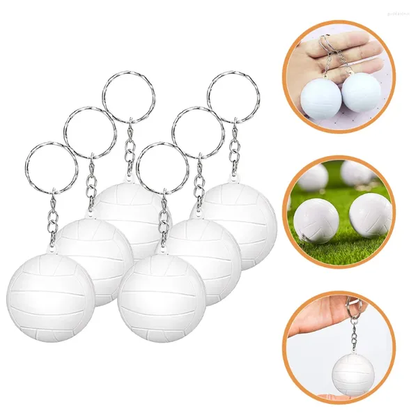 Porte-clés 6 pcs Volleyball Porte-clés Enfants Mini Jouets Accessoires Pendentif Métal École Carnaval Récompense Enfant Clés Souvenir