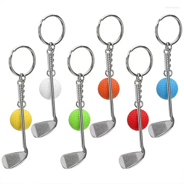 Porte-clés 60pcs balle de golf porte-clés en métal porte-clés anneau de voiture articles de sport cadeau de sport pour souvenir