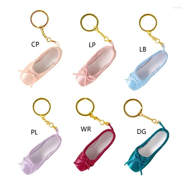 Keychains 652f Ballet Inspired Keys Chain Pointe chaussures pendentif porte-clés pour filles