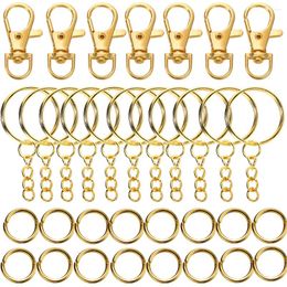 70 stks/partij Swivel Karabijnhaak Sleutelhangers Met Ketting Jump Connectors Voor DIY Sleutelhanger Lanyard Sieraden Maken Accessoires Kits