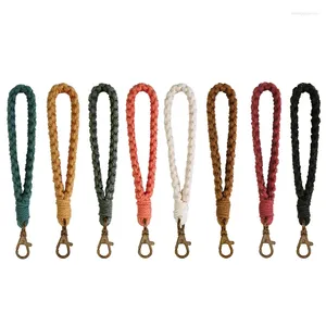 Sleutelhangers 8 stuks Macrame sleutelhanger schoudertasje armband handgemaakte Boho accessoires voor portemonnee sleutels
