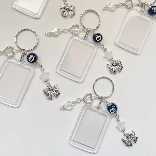 Porte-clés 8ball perlé ID porte-clés accessoires faits à la main
