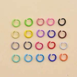 Porte-clés 8mm/10mm couleur peinture de fer anneau unique clé ouverte matériel fait à la main reliant les accessoires de bricolage 100 pièces