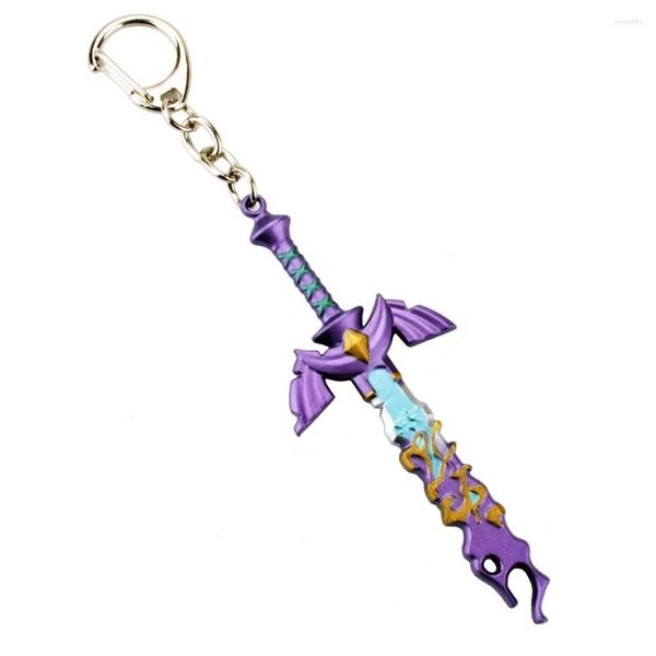 Llaveros 9cm Legend Of Zeldas Master Sword Model Llavero para hombres Kingdom Tears Multicolor Colgante Llavero Fans Colección Joyería Regalo