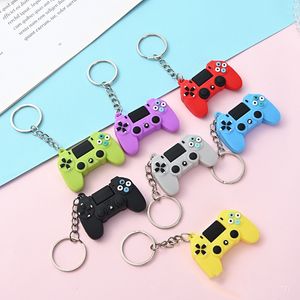 Sleutelhangers Accessoires sleutelhanger ontwerper PVC mini gamepad sleutelhanger ringen klassieke schattige rode en zwarte game machine schimmel rugzak hanger