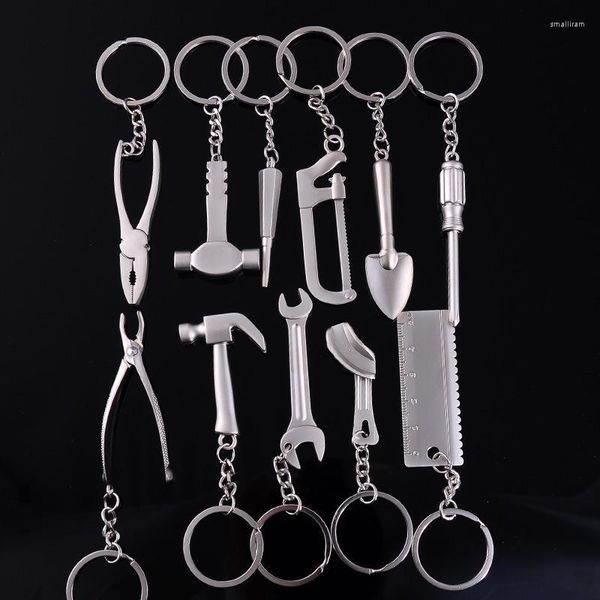 Porte-clés clé à molette tournevis étau dentelé règle de pelle extracteur griffe marteau support outil porte-clés Smal22