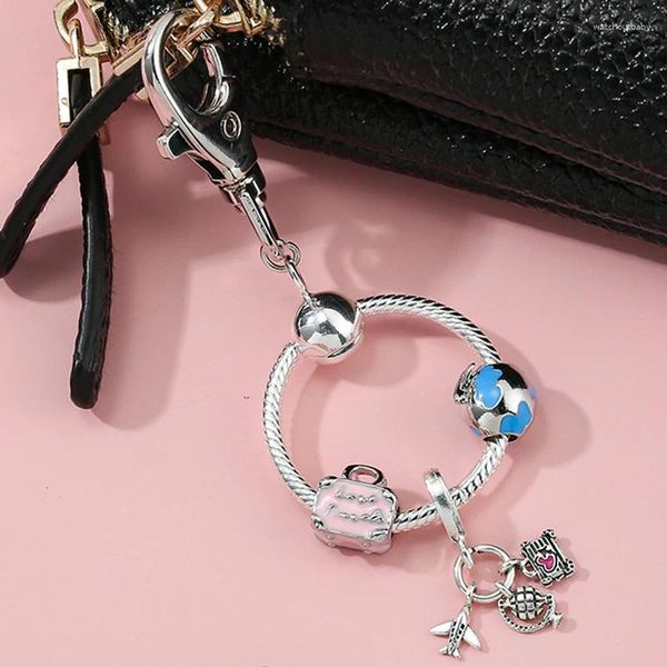 Keychains Airplane Earth Vickecase Charm