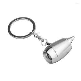 Keychains Airplane Turbine Keychain Creative Personality Industrial Key Pendant Small Gift Aviation Souvenir Ring