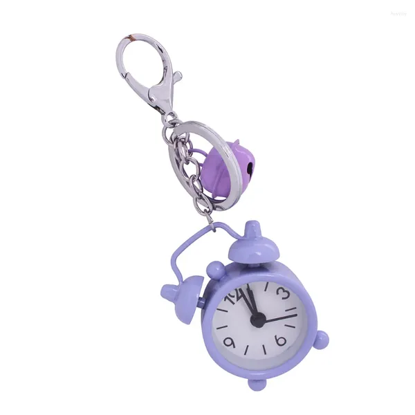 Llaveros Reloj despertador Llavero colgante Llavero con anillo Regalos de cumpleaños creativos para niñas