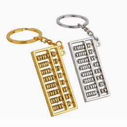 Keychains Alloy Metal Simulation Abacus hanger Keychain Budget Key Ring Creatieve kleine auto -accessoires