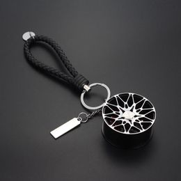 Keychains Ally Rim Model Keychain Car Key Holder Ring Verwijderbare rem Disc Lanyard Keyring Auto Motorfiets Hangketens voor toetsen