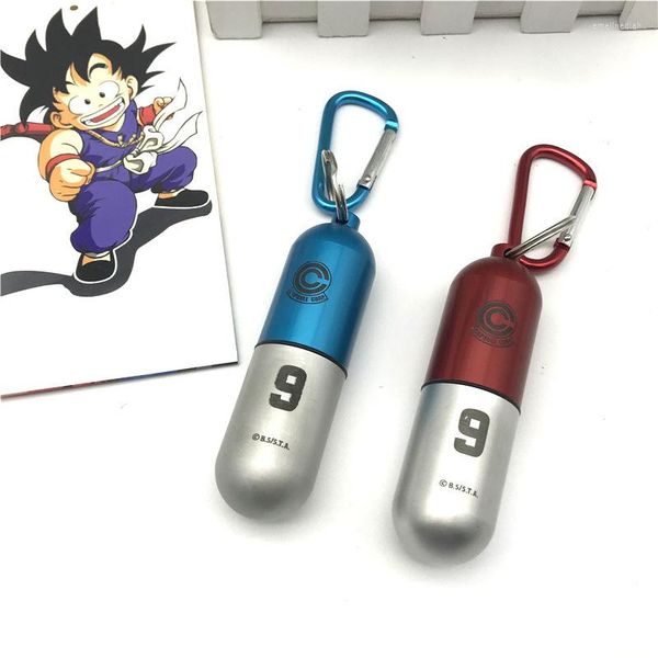 Porte-clés en alliage d'aluminium porte-clés Bulma boîte Portable petit conteneur pendentif enfants cadeaux d'anniversaire