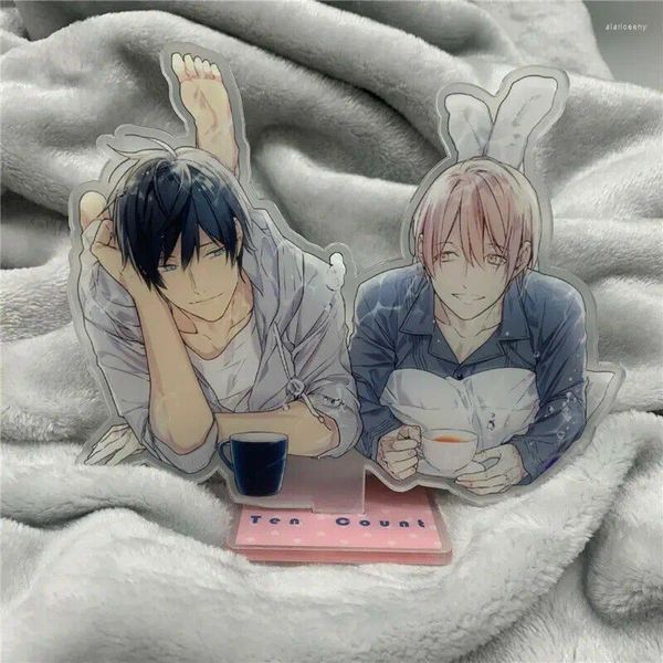 Llaveros Anime 10 Diez Cuenta Shirotani Kurose Yaoi Rihito Takarai BL Parejas Soporte Figura Modelo Pantalla Escritorio Decoración Accesorios