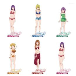 Sleutelhangers Anime Mooie Tempel Meisje Karakter Model Cosplay Acryl Stand Plaat Bureau Decor Staande Teken Prop Fans Kerstcadeaus