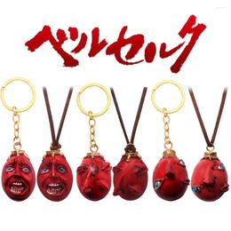 Porte-clés Anime Berserk Behelit Porte-clés Guts Griffith Oeuf du Roi Pendentif Porte-clés Pour Femmes Hommes Cosplay Bijoux Cadeau