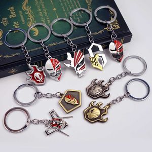 Keychains Anime Bleach Keychain Kurosaki Ichigo Key Chain Keyring Keychains For Men Women Anime Accessories Auto Key Ring Hanger Llaveros J230426