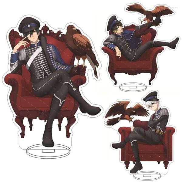 Llaveros Anime Blue Lock Isagi Yoichi Seishiro Nagi Sentado en el sofá Acrílico Soporte Figura Cosplay Modelo Placa Juguetes Colección Decoración de escritorio