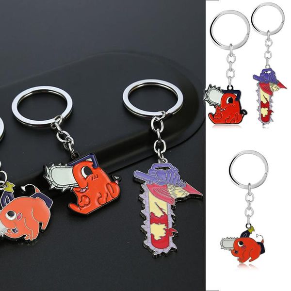 Llaveros Anime Motosierra Hombre Llavero Pochita Figuras Llaveros Titular Metal Charm Mujeres Hombres Joyería Regalo