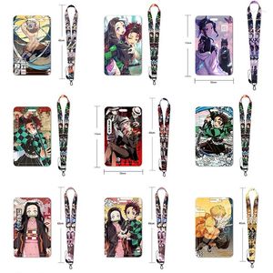 Sleutelhangers Anime Demon Slayer Lanyards Voor Sleutel Nekkoord Kaart Badge Gym Chain Lanyard Houder DIY Hang Touw Sleutelhanger